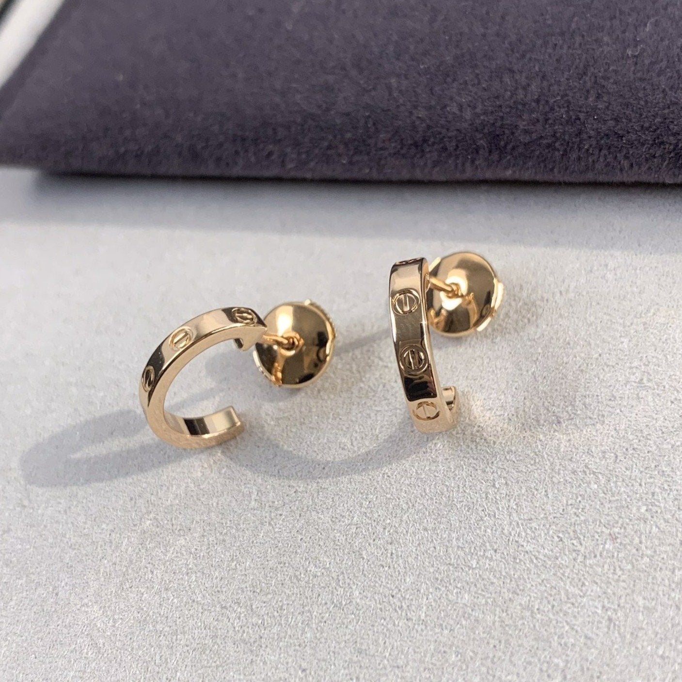 ¡®Moco¡¯LOVE EARRINGS 2.65MM PINK GOLD