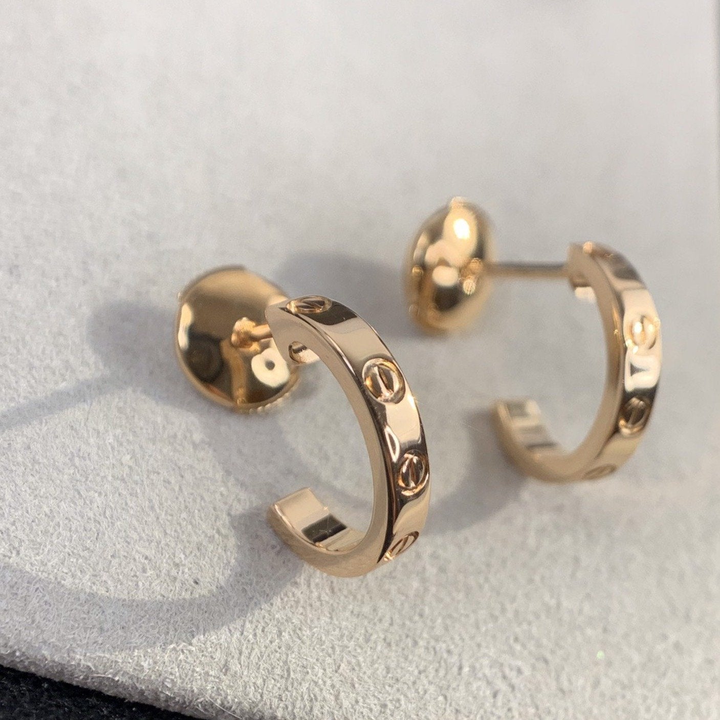 ¡®Moco¡¯LOVE EARRINGS 2.65MM PINK GOLD