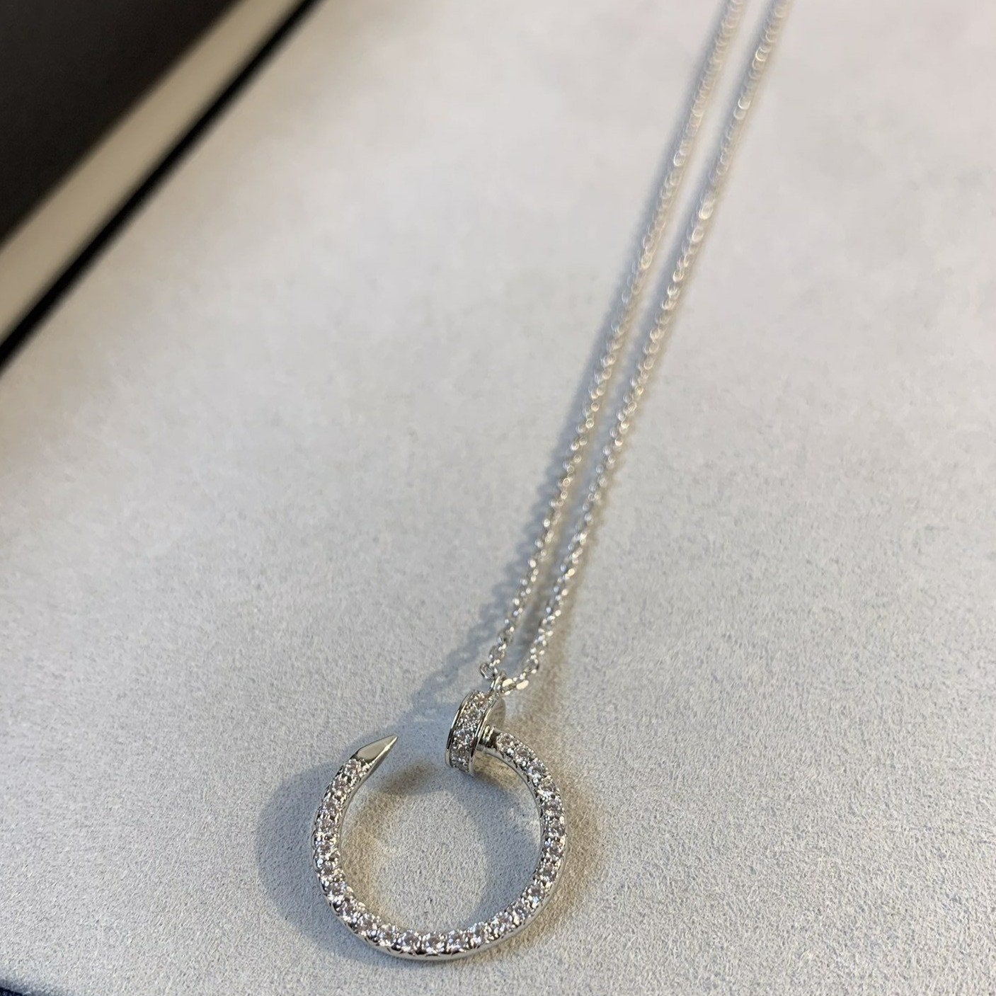 ¡®Moco¡¯JUSTE NECKLACE SILVER DIAMONDS