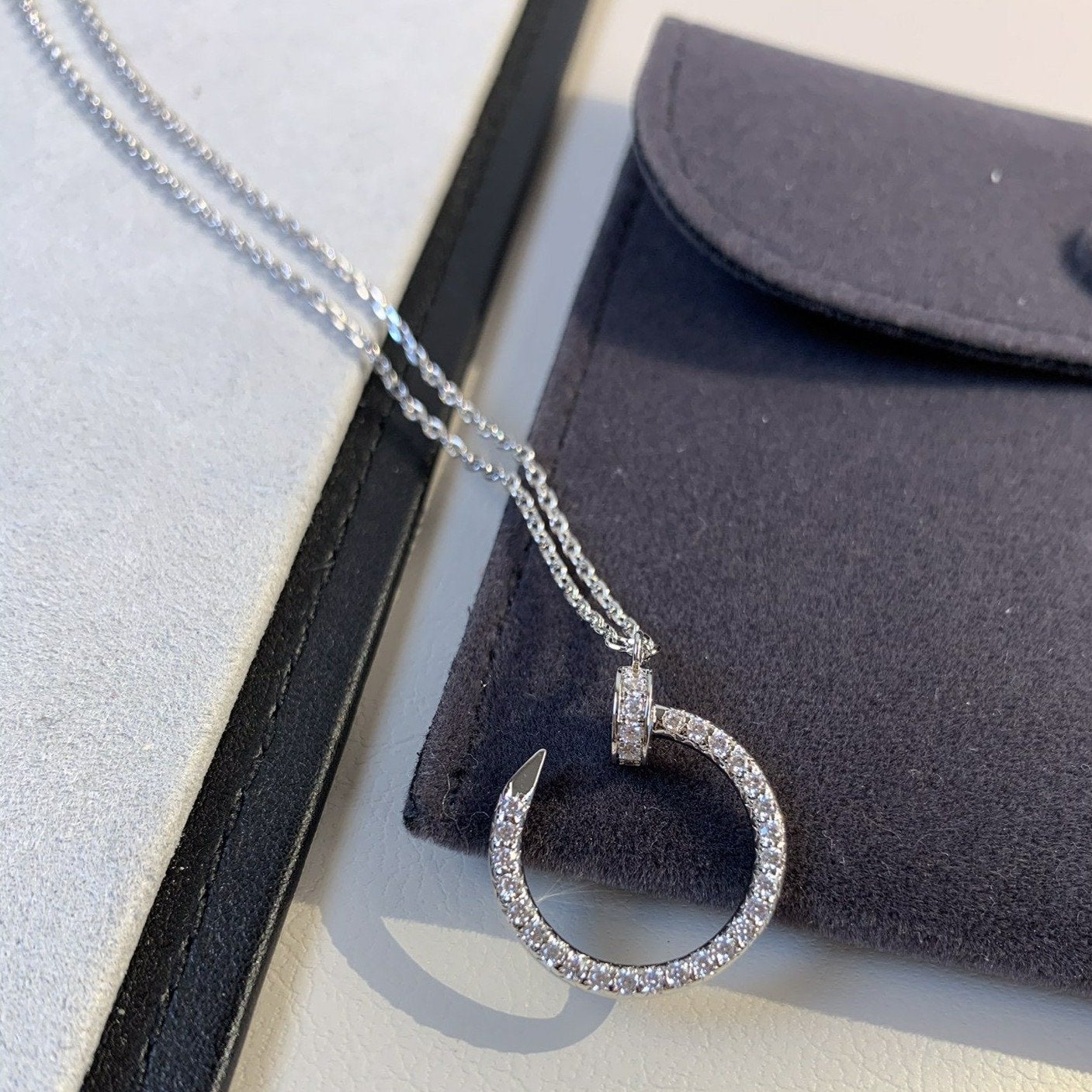 ¡®Moco¡¯JUSTE NECKLACE SILVER DIAMONDS