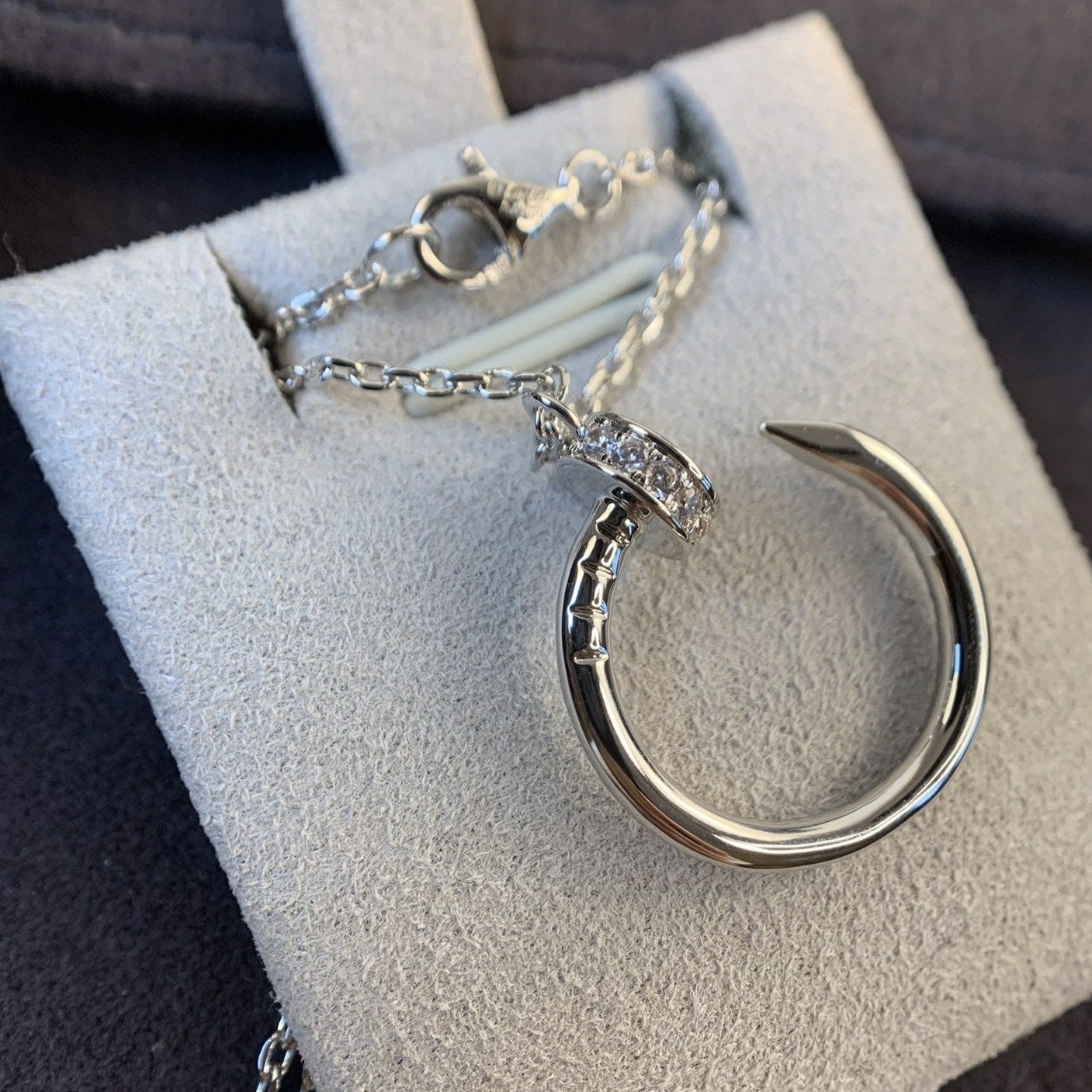 ¡®Moco¡¯JUSTE NECKLACE SILVER DIAMONDS