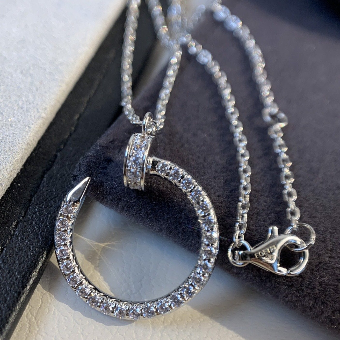 ¡®Moco¡¯JUSTE NECKLACE SILVER DIAMONDS