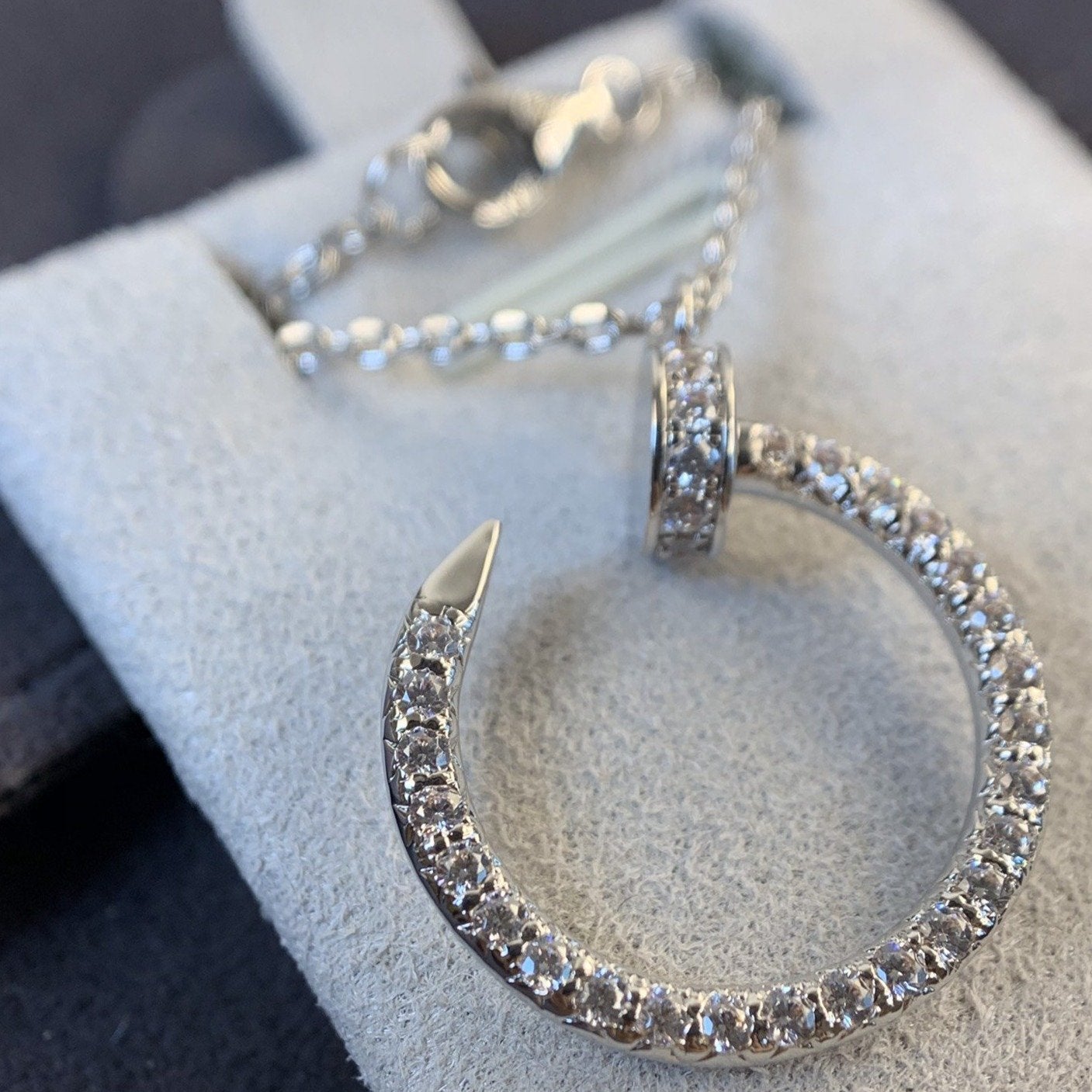 ¡®Moco¡¯JUSTE NECKLACE SILVER DIAMONDS