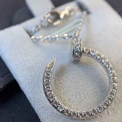 ¡®Moco¡¯JUSTE NECKLACE SILVER DIAMONDS