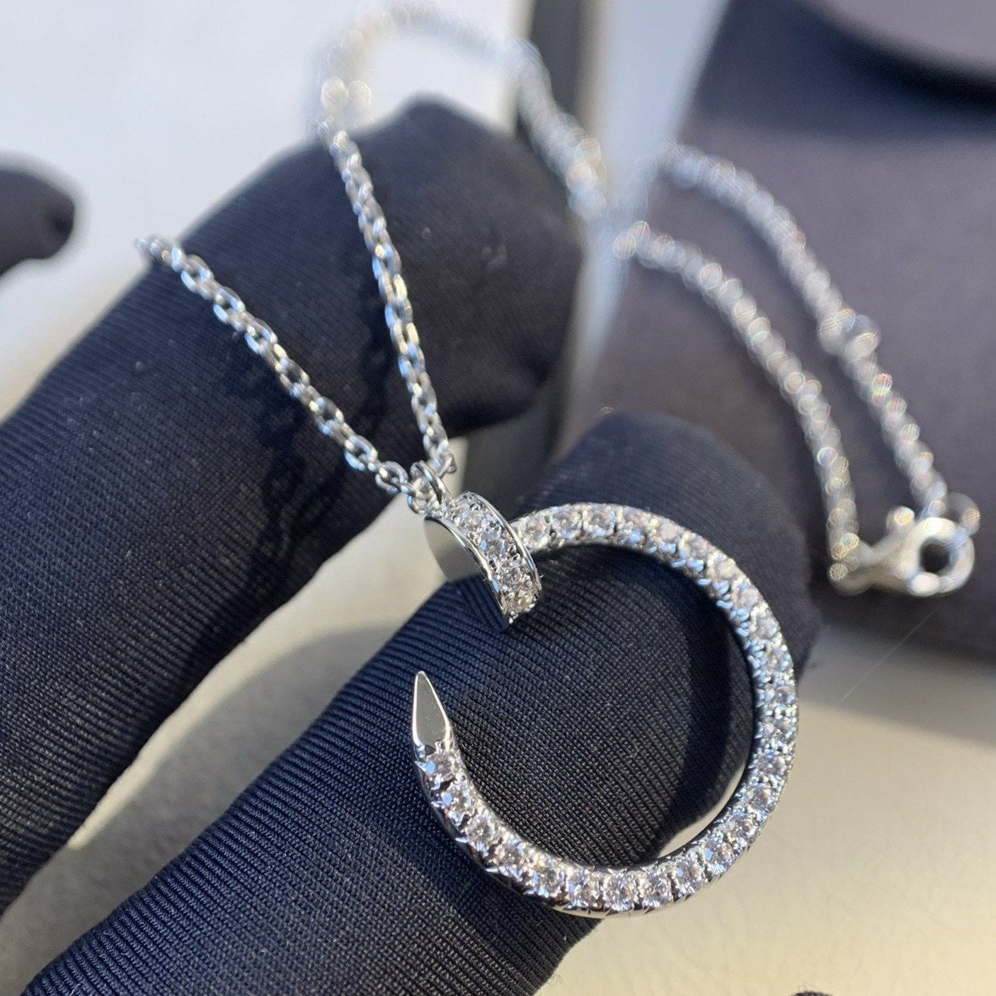 ¡®Moco¡¯JUSTE NECKLACE SILVER DIAMONDS