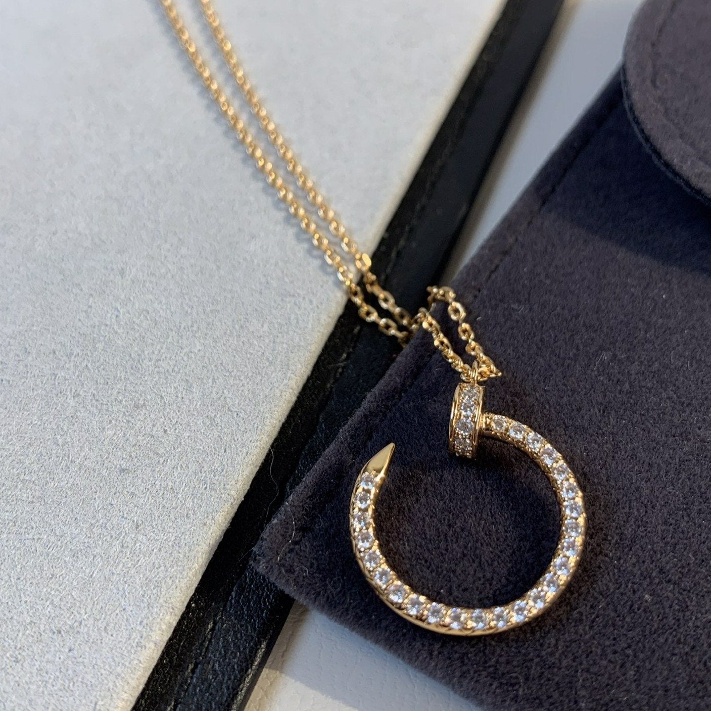 ¡®Moco¡¯JUSTE NECKLACE PINK GOLD DIAMONDS