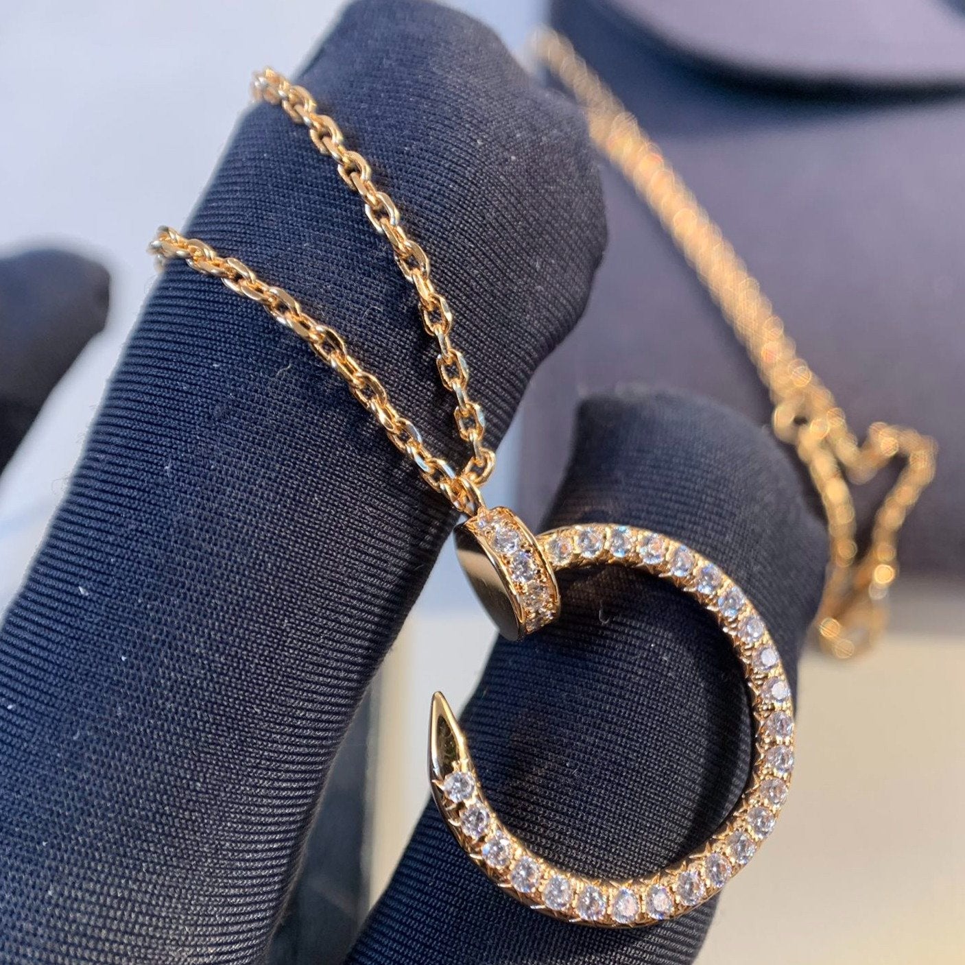 ¡®Moco¡¯JUSTE NECKLACE PINK GOLD DIAMONDS