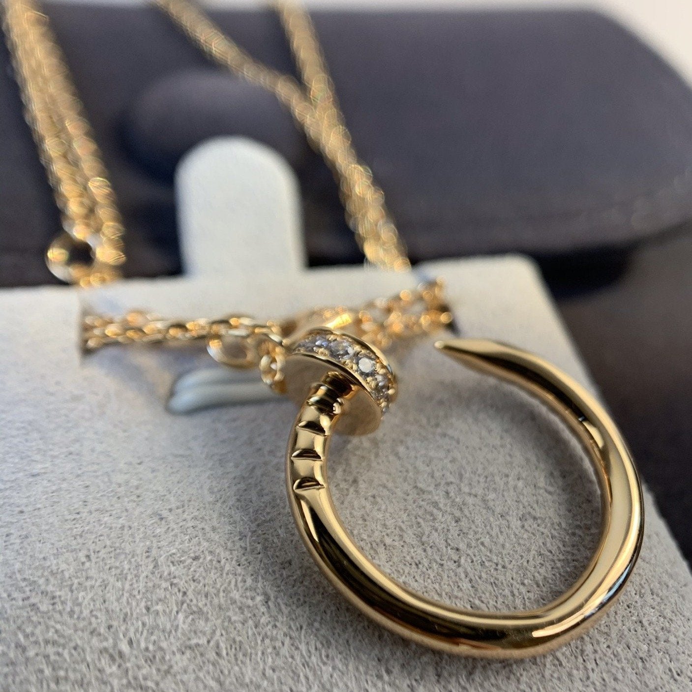 ¡®Moco¡¯JUSTE NECKLACE PINK GOLD DIAMONDS