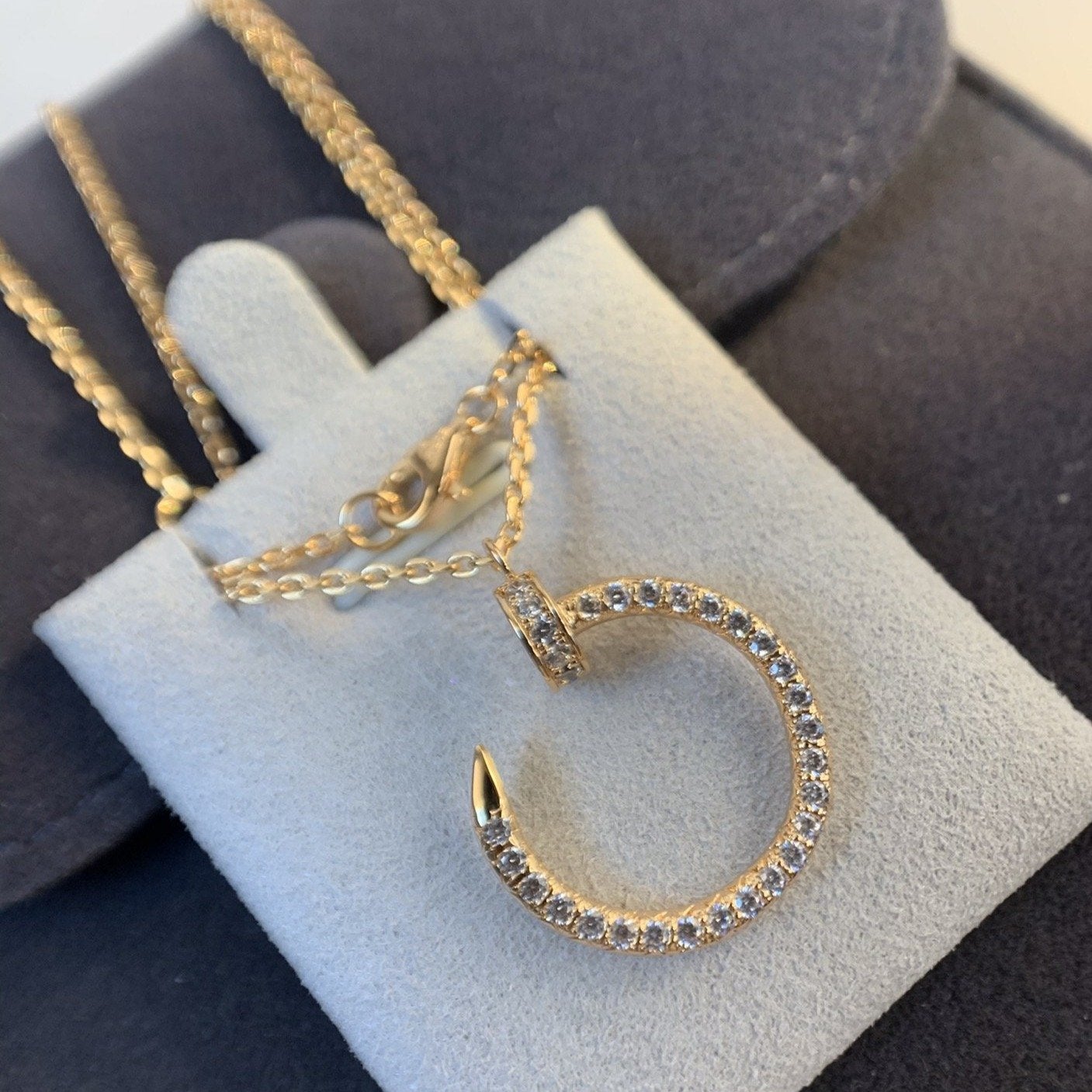 ¡®Moco¡¯JUSTE NECKLACE PINK GOLD DIAMONDS