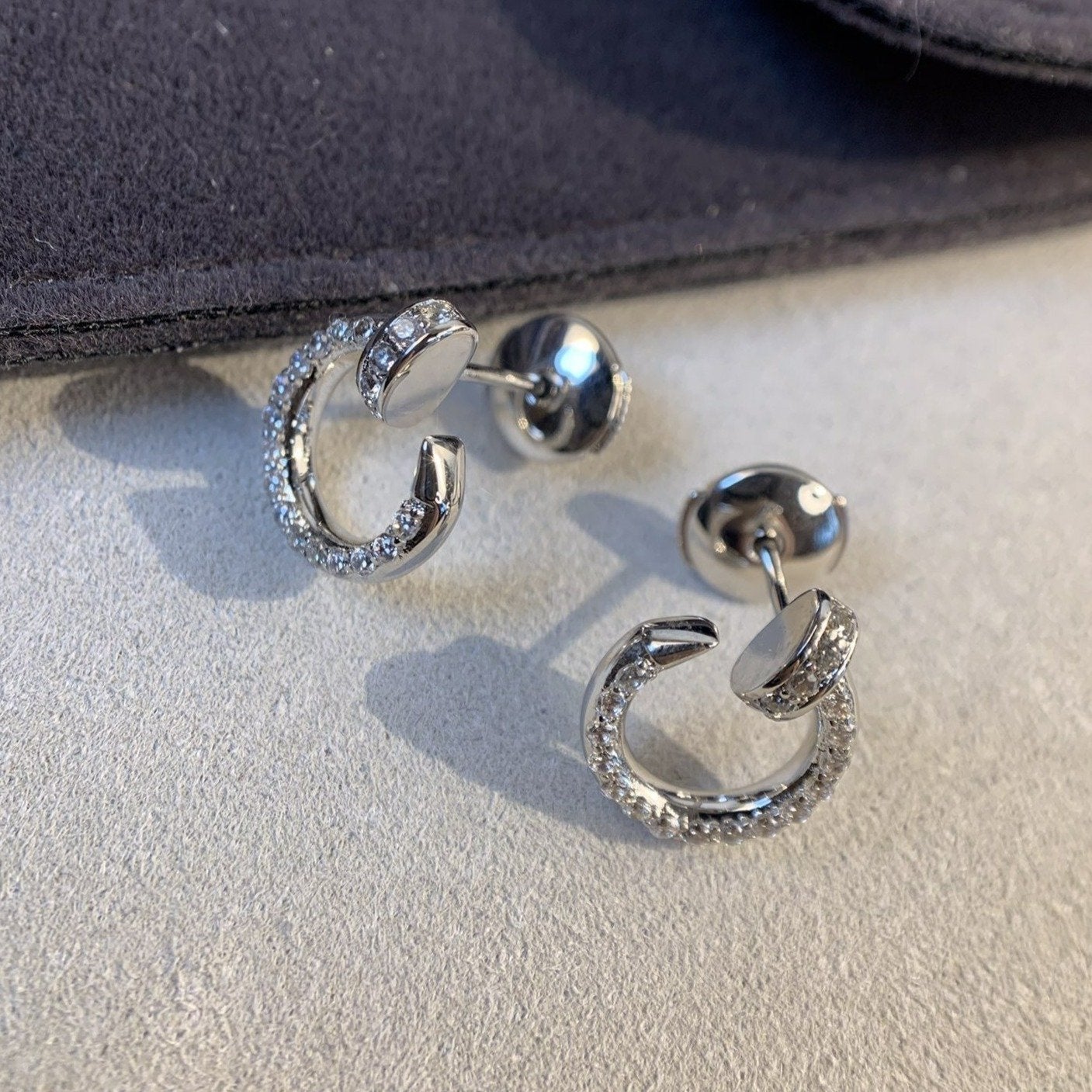 ¡®Moco¡¯JUSTE EARRINGS SILVER DIAMONDS