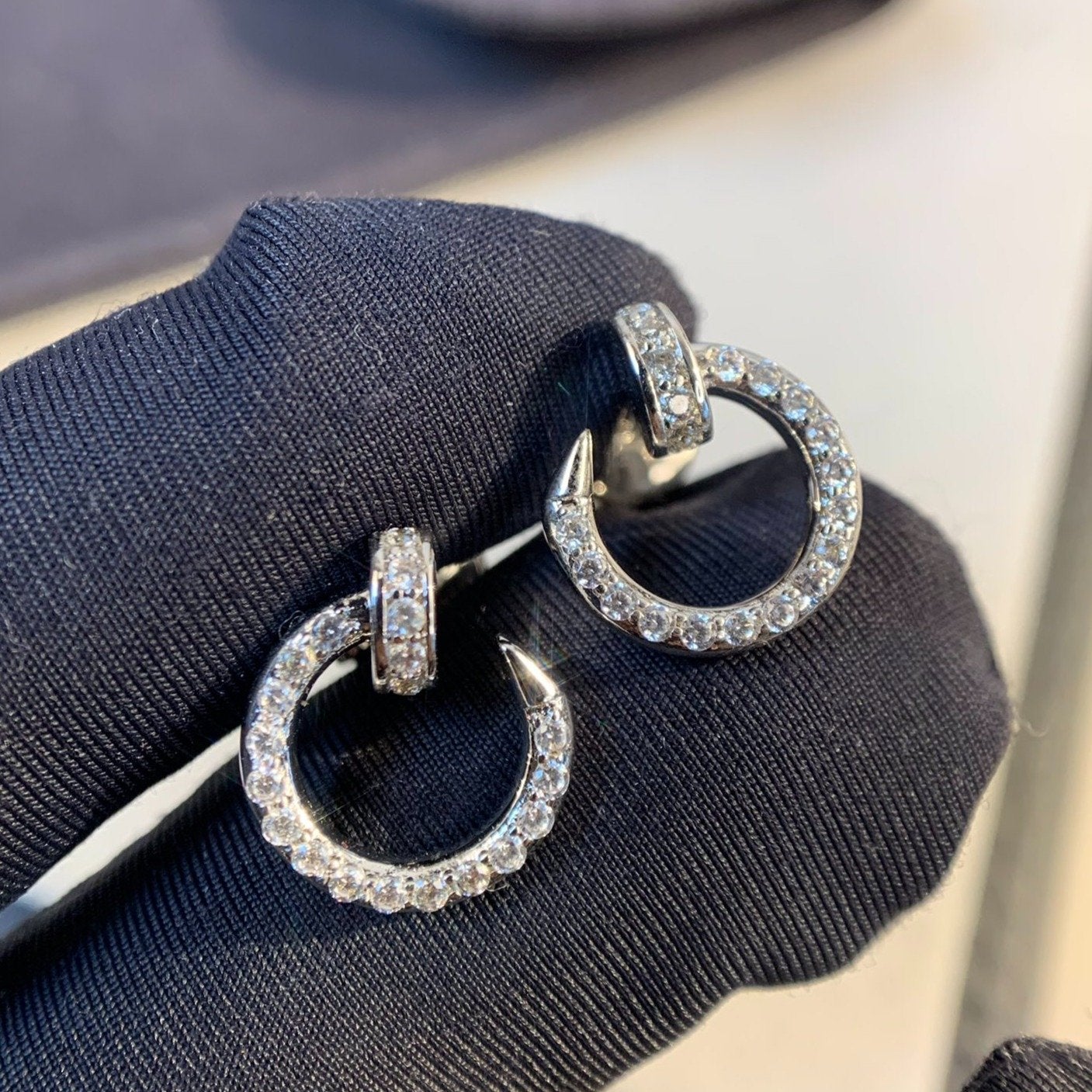 ¡®Moco¡¯JUSTE EARRINGS SILVER DIAMONDS