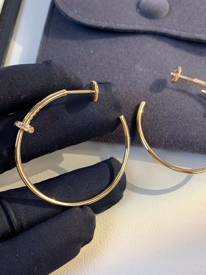 ¡®Moco¡¯JUSTE EARRINGS GOLD DIAMONDS 1.8MM