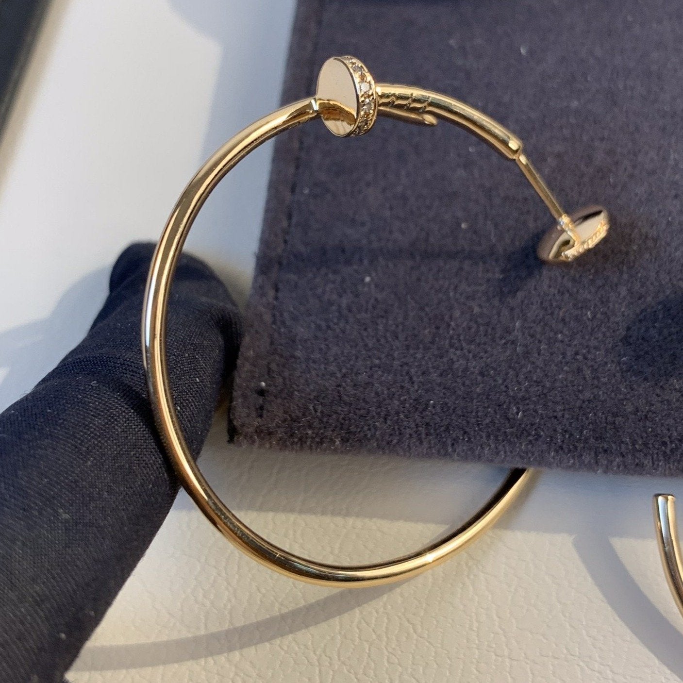 ¡®Moco¡¯JUSTE EARRINGS GOLD DIAMONDS 1.8MM