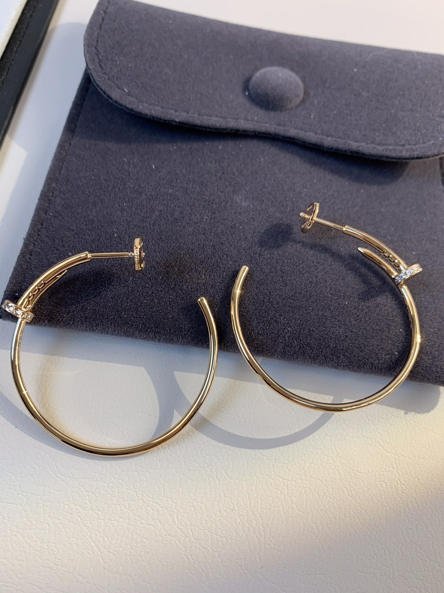 ¡®Moco¡¯JUSTE EARRINGS GOLD DIAMONDS 1.8MM
