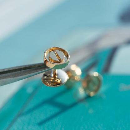 ¡®Moco¡¯LOVE EARRINGS PINK GOLD 10MM