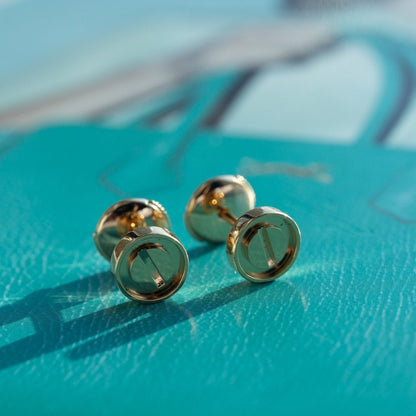 ¡®Moco¡¯LOVE EARRINGS PINK GOLD 10MM