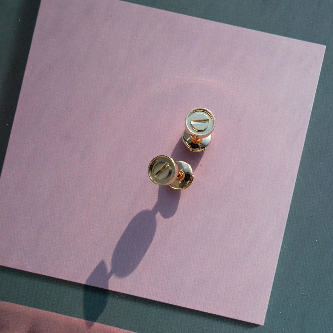 ¡®Moco¡¯LOVE EARRINGS PINK GOLD 10MM