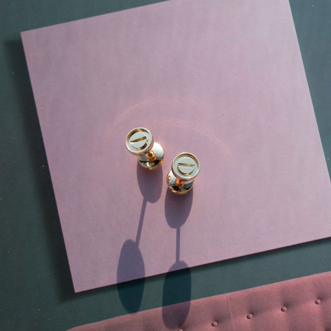 ¡®Moco¡¯LOVE EARRINGS PINK GOLD 10MM