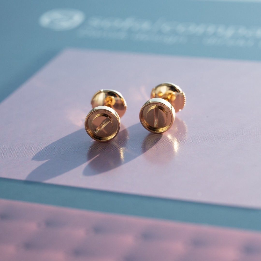 ¡®Moco¡¯LOVE EARRINGS PINK GOLD 10MM