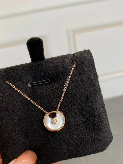 ¡®Moco¡¯AMULETTE ROSE GOLD MOP NECKLACE