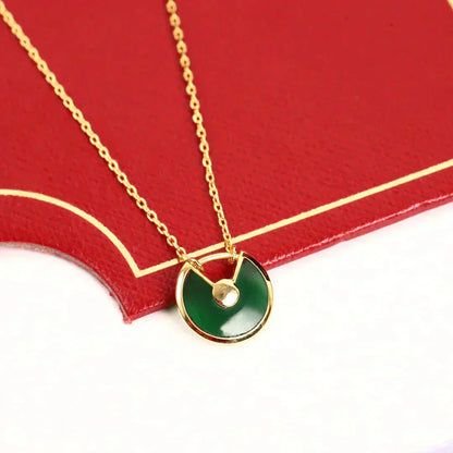 ¡®Moco¡¯AMULETTE GOLD MALACHITE NECKLACE