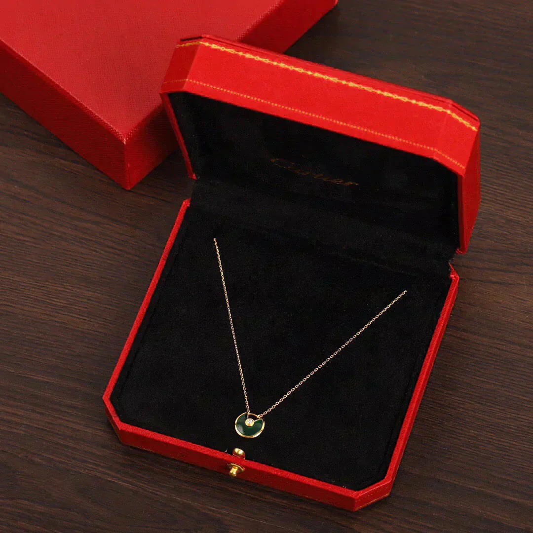 ¡®Moco¡¯AMULETTE GOLD MALACHITE NECKLACE