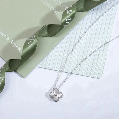 ¡®Moco¡¯CLOVER  15MM DIAMOND LASER NECKLACE SILVER