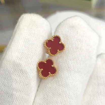 ¡®Moco¡¯CLOVER MINI 9.5MM CARNELIAN EARRINGS