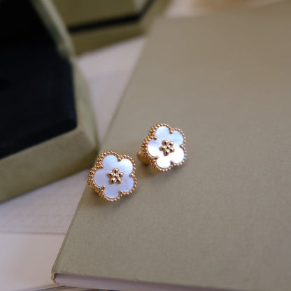 ¡®Moco¡¯LUCKY PINK GOLD WHITE MOP EARRINGS
