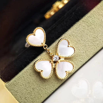 ¡®Moco¡¯CLOVER SWEET WHITE MOP EARRINGS