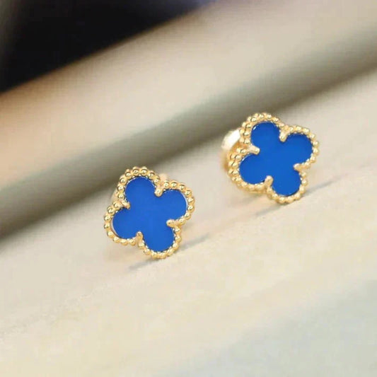 ¡®Moco¡¯CLOVER MINI 9.5MM TURQUOISE EARRINGS