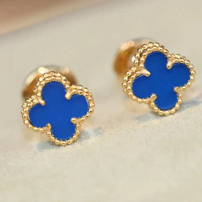 ¡®Moco¡¯CLOVER MINI 9.5MM TURQUOISE EARRINGS