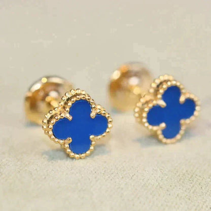¡®Moco¡¯CLOVER MINI 9.5MM TURQUOISE EARRINGS