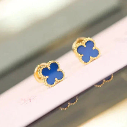 ¡®Moco¡¯CLOVER MINI 9.5MM TURQUOISE EARRINGS