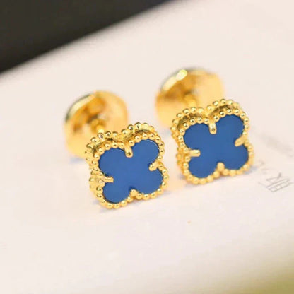 ¡®Moco¡¯CLOVER MINI 9.5MM TURQUOISE EARRINGS