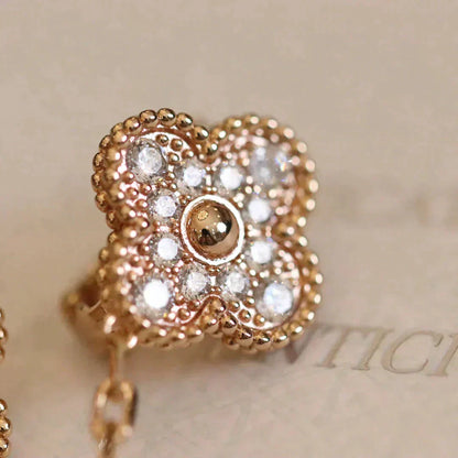 ¡®Moco¡¯CLOVER MEDIUM 1 MOTIFS FUll DIAMOND EARRINGS