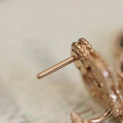 ¡®Moco¡¯CLOVER MEDIUM 1 MOTIFS FUll DIAMOND EARRINGS