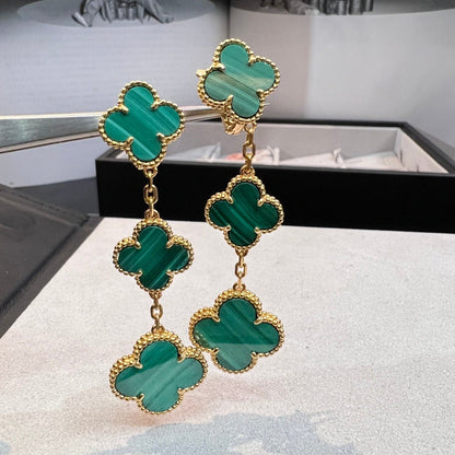 ¡®Moco¡¯CLOVER MALACHITE 3 MOTIFS GOLD