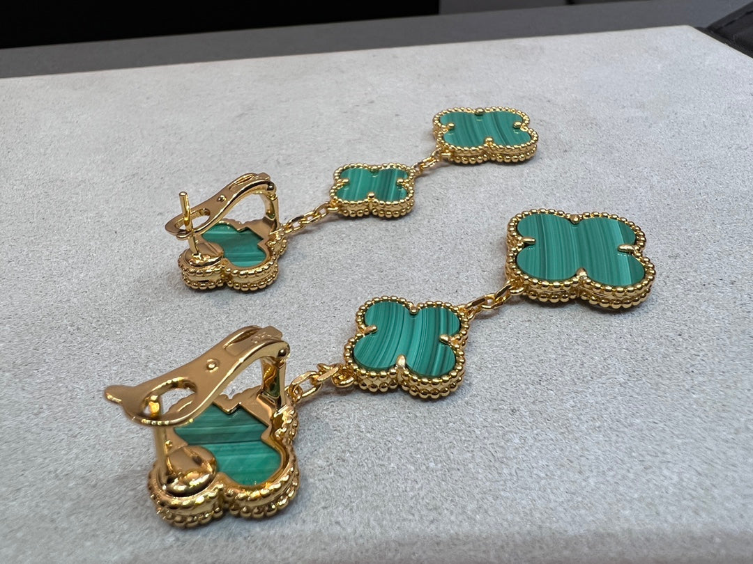 ¡®Moco¡¯CLOVER MALACHITE 3 MOTIFS GOLD