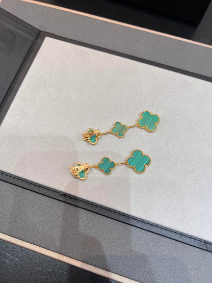 ¡®Moco¡¯CLOVER MALACHITE 3 MOTIFS GOLD