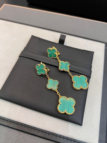 ¡®Moco¡¯CLOVER MALACHITE 3 MOTIFS GOLD