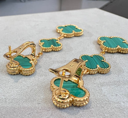 ¡®Moco¡¯CLOVER MALACHITE 3 MOTIFS GOLD