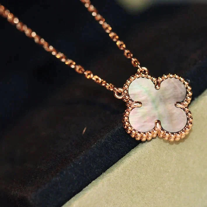 ¡®Moco¡¯CLOVER 15MM  GRAY MOTHER OF PEARL NECKLACE