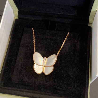 ¡®Moco¡¯BUTTERFLY GOLD MOP DIAMOND NECKLACE