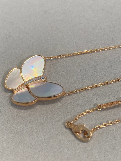 ¡®Moco¡¯BUTTERFLY GOLD MOP DIAMOND NECKLACE
