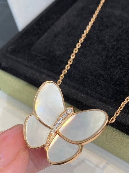 ¡®Moco¡¯BUTTERFLY GOLD MOP DIAMOND NECKLACE