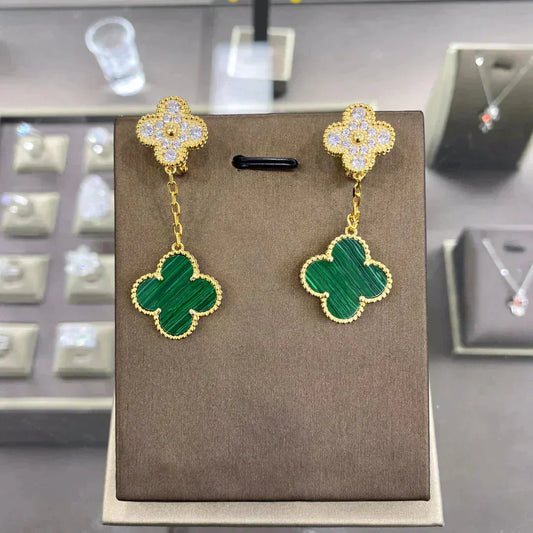 ¡®Moco¡¯CLOVER  2 MOTIFS  DIAMOND  EARRINGS (MULTIPLE CHOICESç´