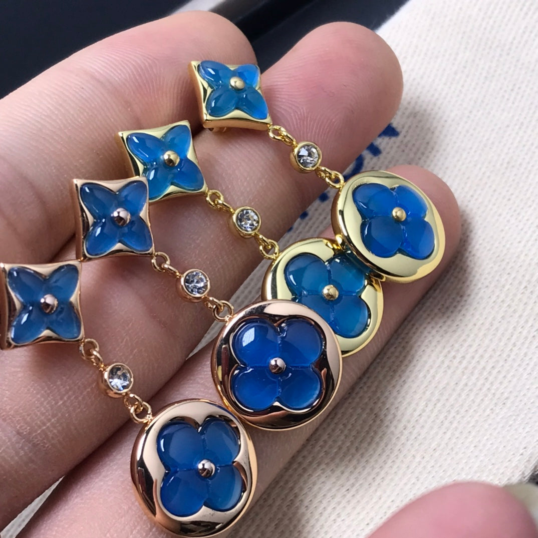 ¡®Moco¡¯STAR AND SUN AGATE DIAMOND EARRINGS