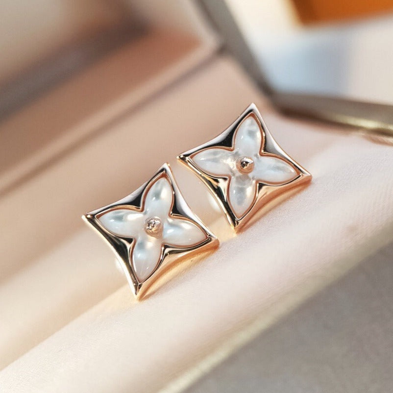 ¡®Moco¡¯STAR MOP PINK GOLD EARRINGS