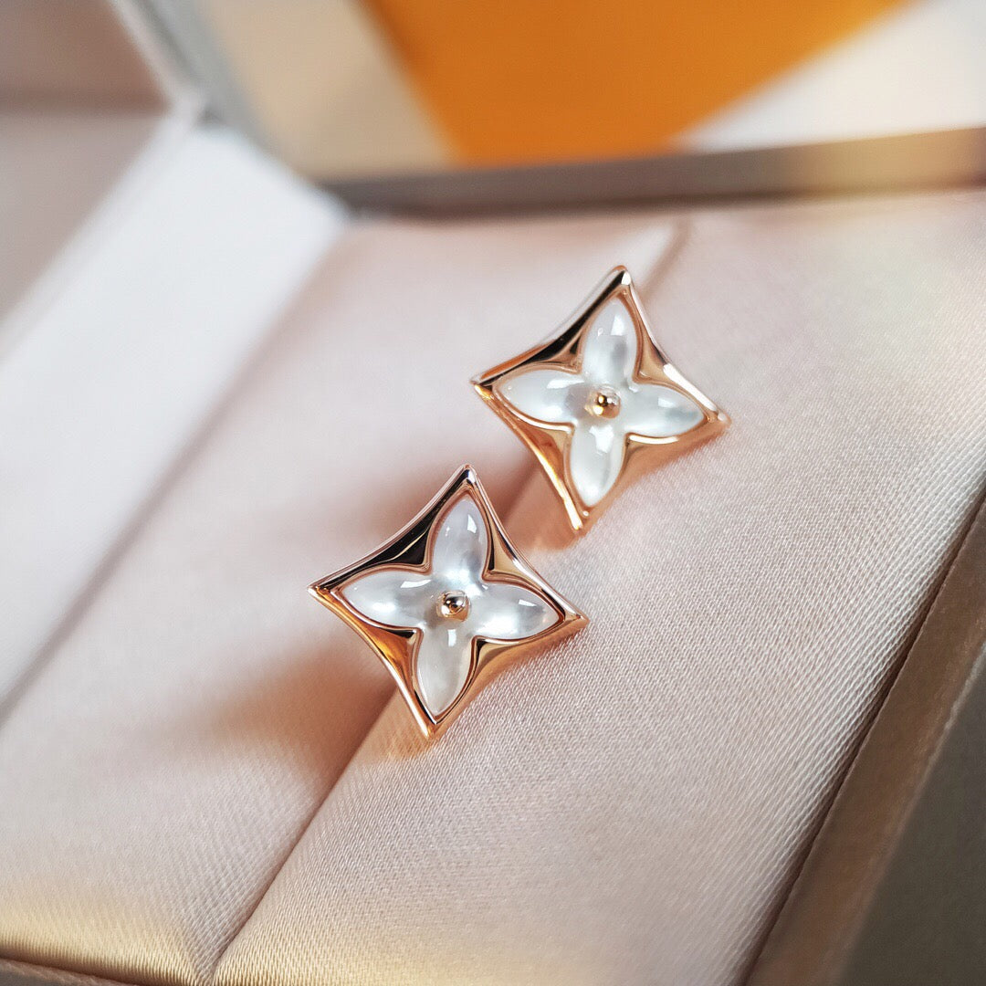 ¡®Moco¡¯STAR MOP PINK GOLD EARRINGS